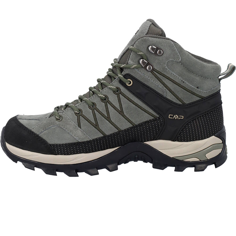 Cmp bota trekking hombre RIGEL MID WATERPROOF VERDE lateral interior