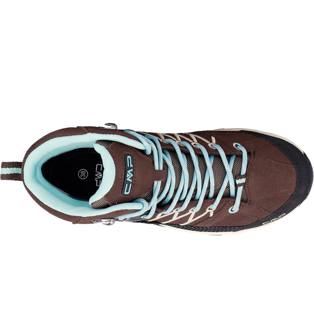 Cmp bota trekking mujer RIGEL MID WATERPROOF MARRON vista trasera