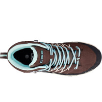 Cmp bota trekking mujer RIGEL MID WATERPROOF MARRON vista trasera