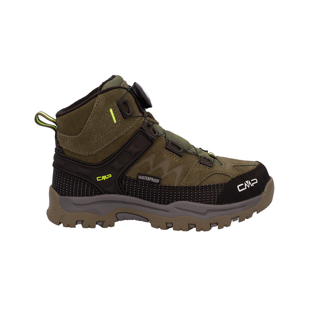 Cmp bota trekking niño KIRUNA MID FITGO FLEECE WATERPROOF VERDE lateral exterior
