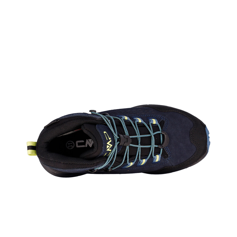 Cmp bota trekking niño VERTYX MID WATERPROOF AZUL vista trasera