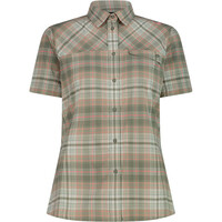 Cmp camisa montaña manga corta mujer WOMAN SHIRT VERDE vista frontal