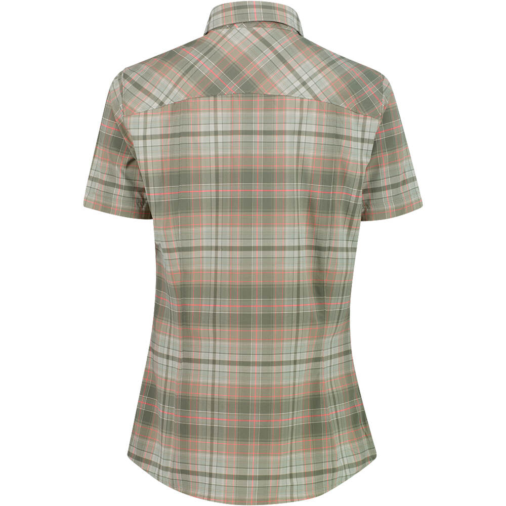 Cmp camisa montaña manga corta mujer WOMAN SHIRT VERDE vista trasera