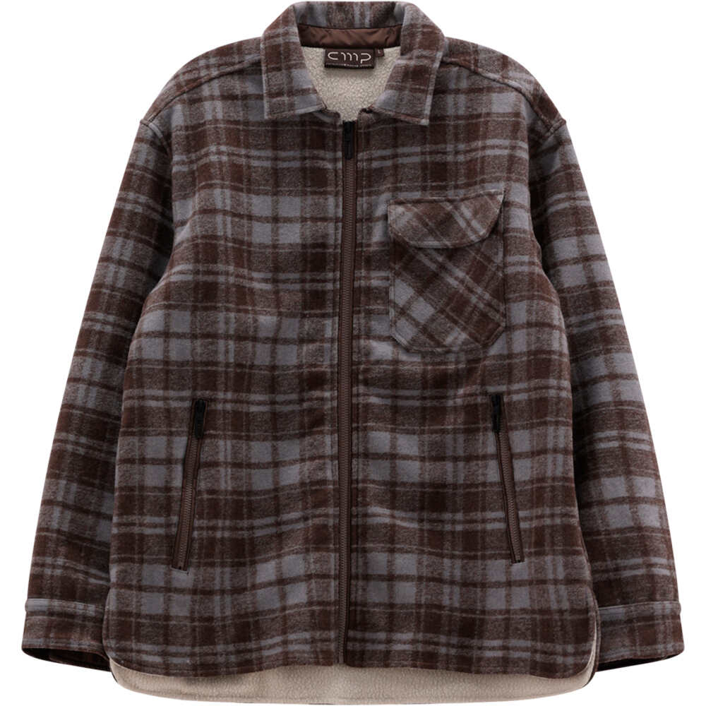 Cmp camisa montaña manga larga hombre MAN JACKET MARRON vista frontal