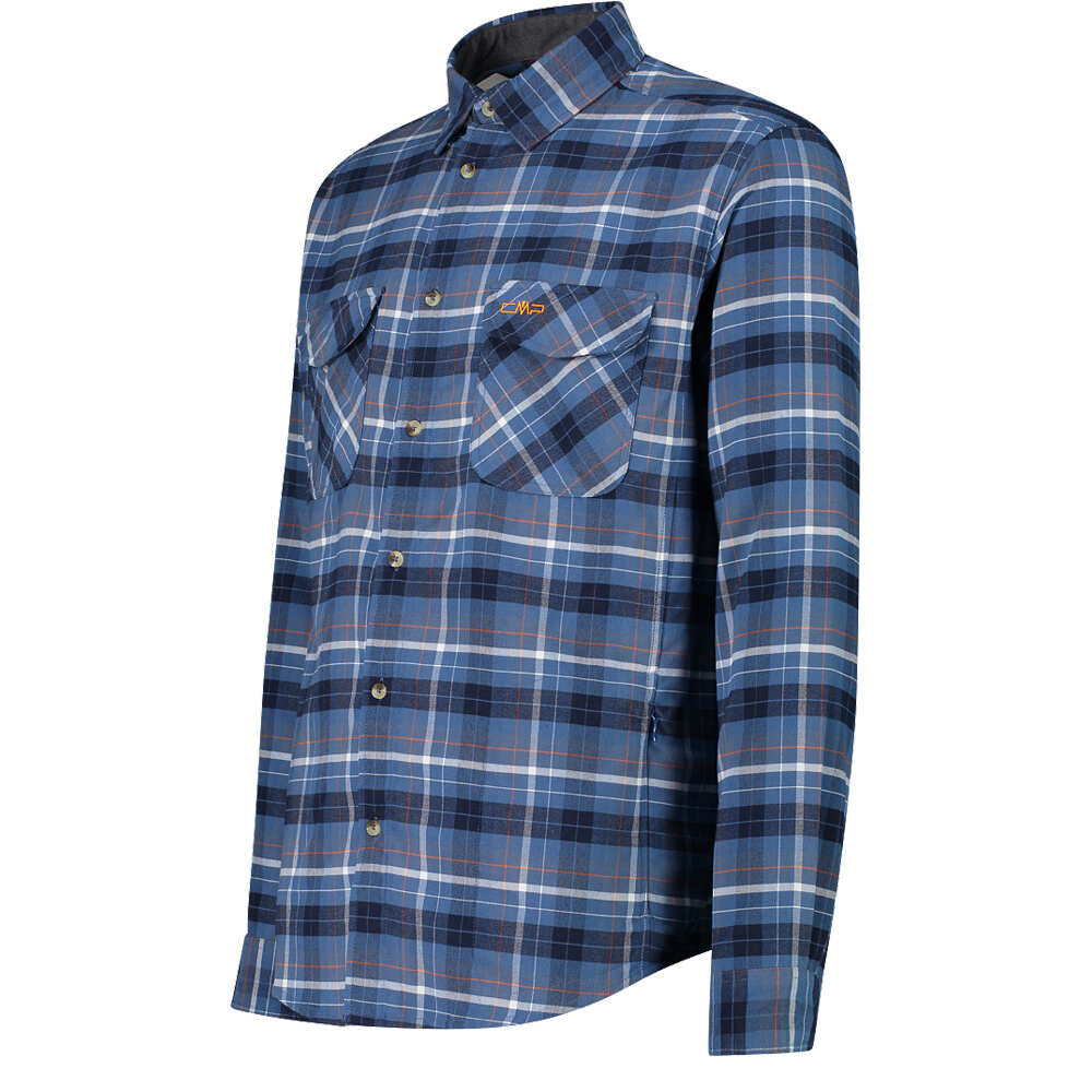 Cmp camisa montaña manga larga hombre MAN SHIRT AZUL vista detalle