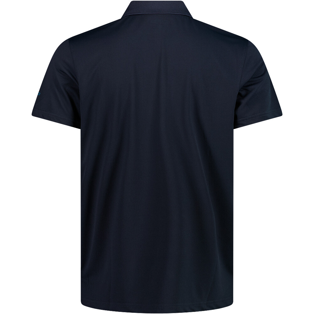 Cmp camiseta montaña manga corta hombre MAN POLO AZUL vista trasera