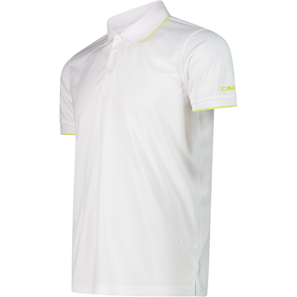 Cmp camiseta montaña manga corta hombre MAN POLO BLANCO vista detalle