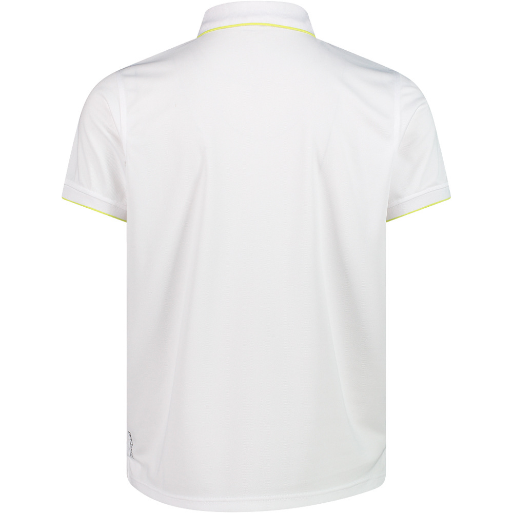 Cmp camiseta montaña manga corta hombre MAN POLO BLANCO vista trasera