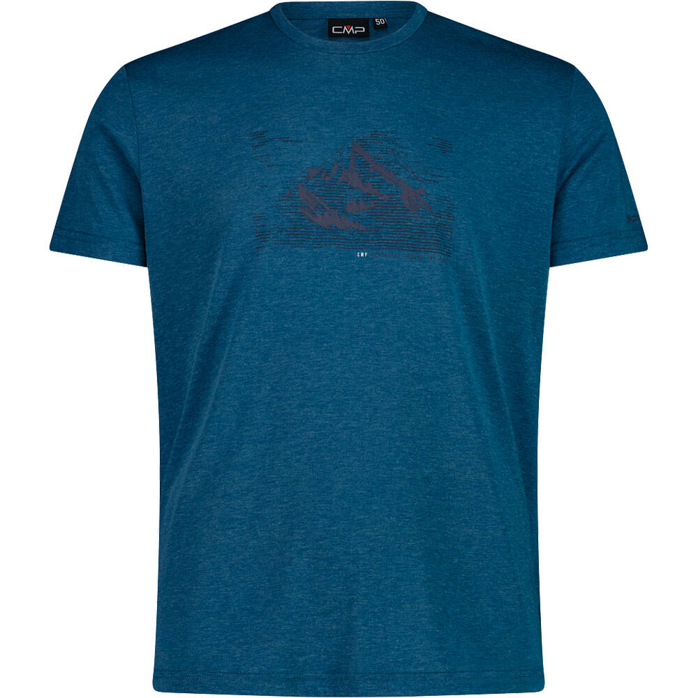 Cmp camiseta montaña manga corta hombre MAN T-SHIRT AZUL vista frontal