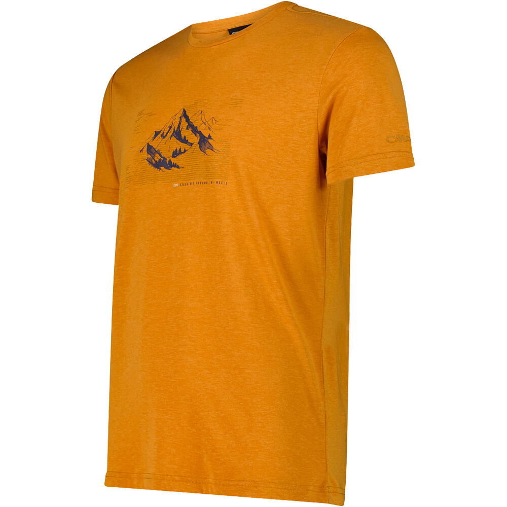 Cmp camiseta montaña manga corta hombre MAN T-SHIRT NARANJA vista detalle
