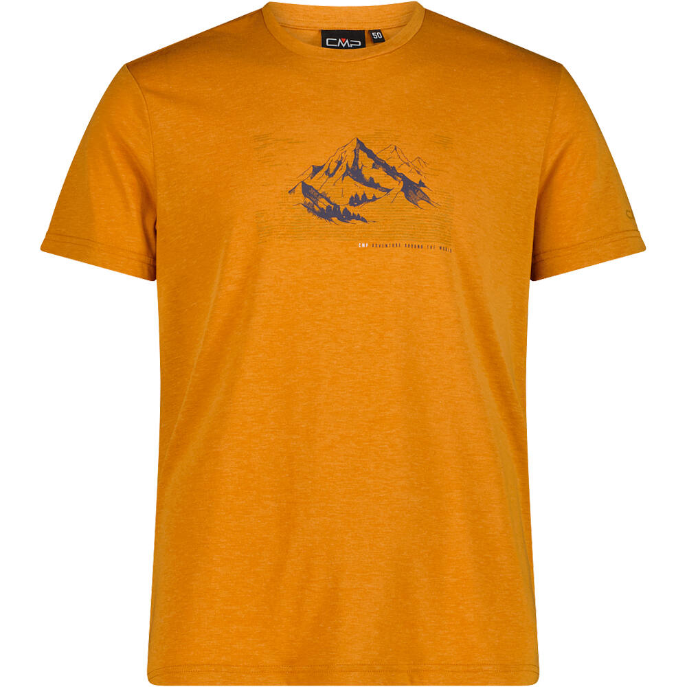 Cmp camiseta montaña manga corta hombre MAN T-SHIRT NARANJA vista frontal