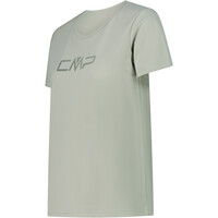 Cmp camiseta montaña manga corta mujer WOMAN CO T-SHIRT VERDE vista detalle