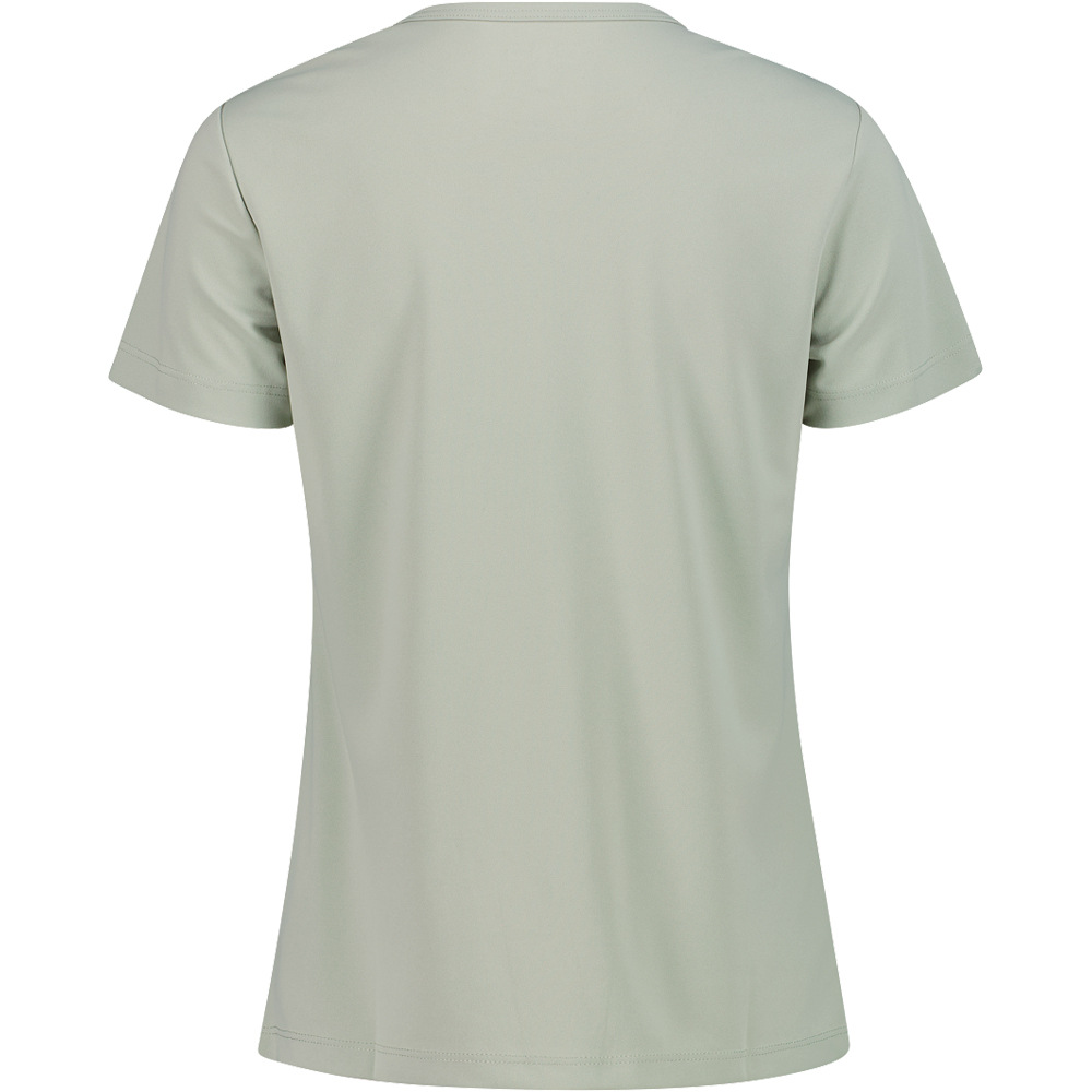 Cmp camiseta montaña manga corta mujer WOMAN CO T-SHIRT VERDE vista trasera