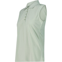 Cmp camiseta montaña manga corta mujer WOMAN POLO SLEEVELESS VERDE vista detalle