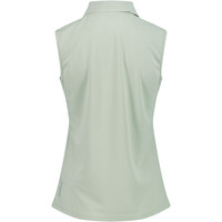 Cmp camiseta montaña manga corta mujer WOMAN POLO SLEEVELESS VERDE vista trasera