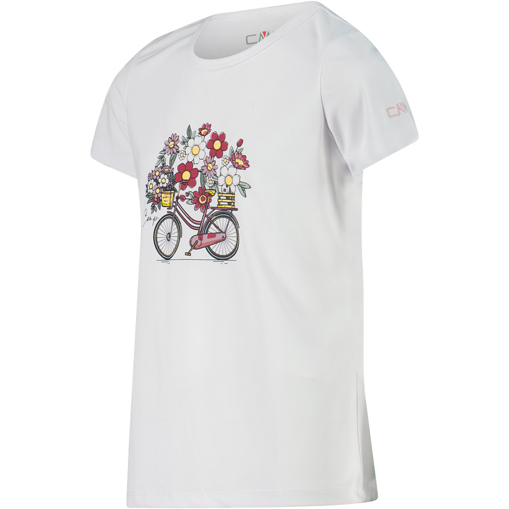Cmp camiseta montaña manga corta niño KID G T-SHIRT BLANCO vista detalle