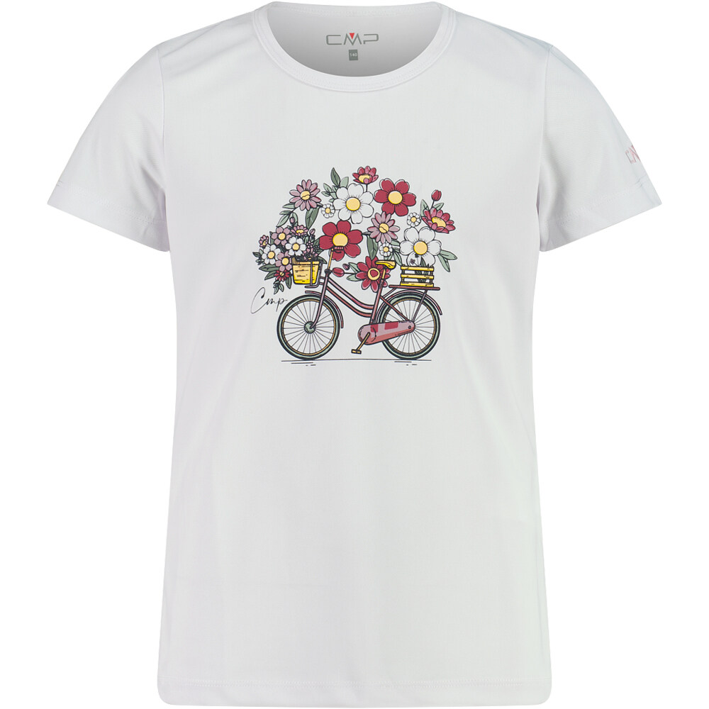 Cmp camiseta montaña manga corta niño KID G T-SHIRT BLANCO vista frontal