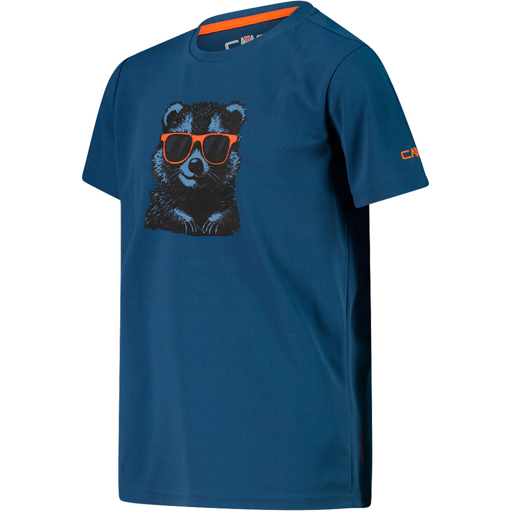 Cmp camiseta montaña manga corta niño KID T-SHIRT AZUL vista trasera