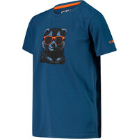 Cmp camiseta montaña manga corta niño KID T-SHIRT AZUL vista trasera