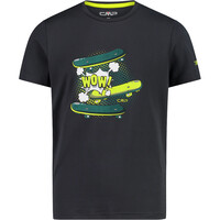Cmp camiseta montaña manga corta niño KID T-SHIRT NEGRO vista frontal