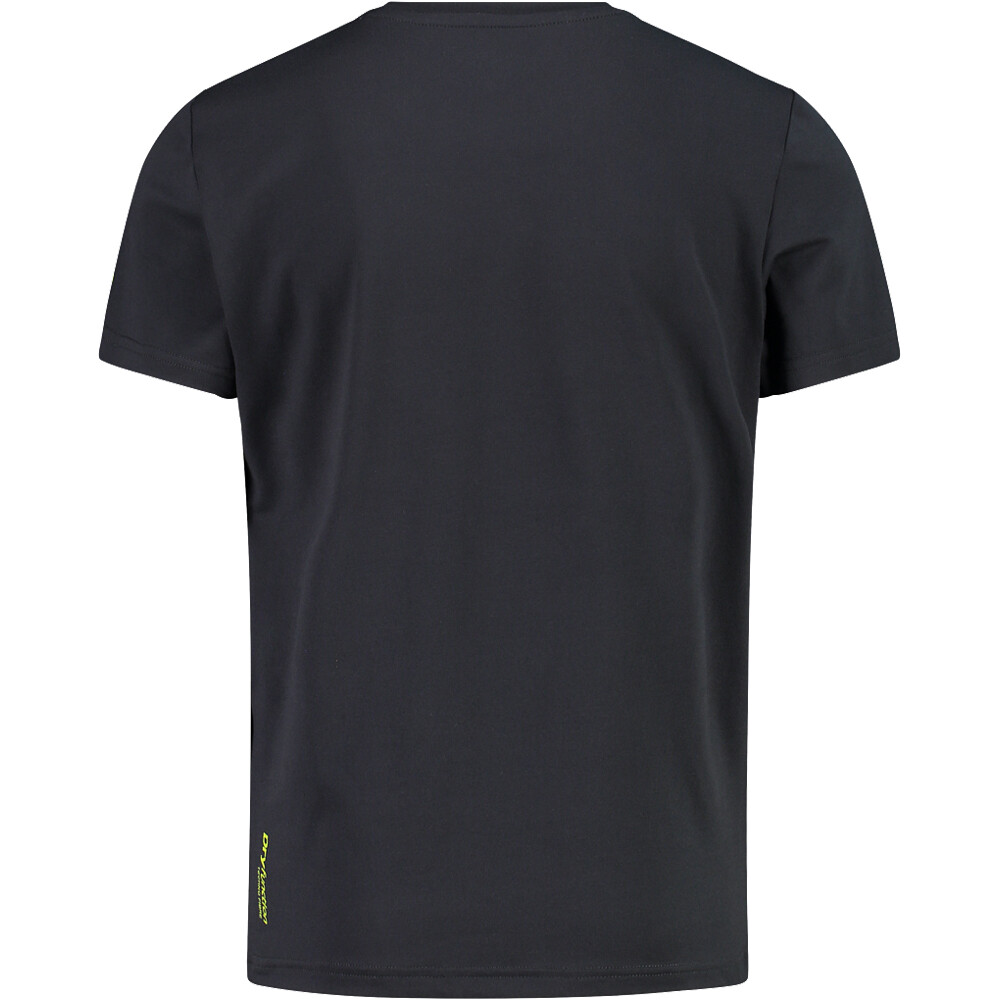 Cmp camiseta montaña manga corta niño KID T-SHIRT NEGRO vista trasera