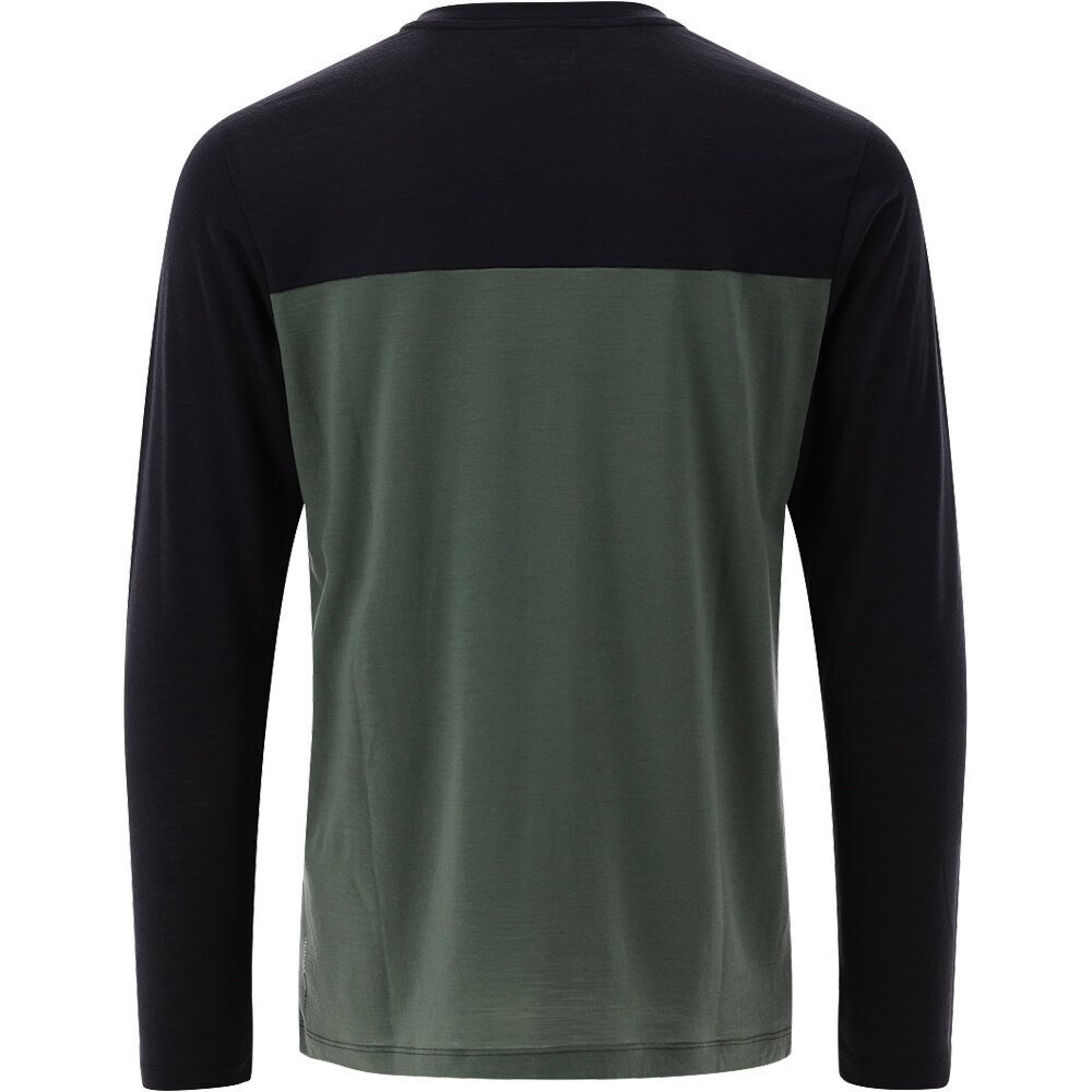 Cmp camiseta montaña manga larga hombre KILDAR MAN T-SHIRT VERDE vista trasera
