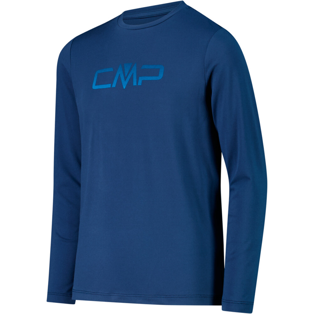 Cmp camiseta montaña manga larga niño KID T-SHIRT AZUL vista detalle