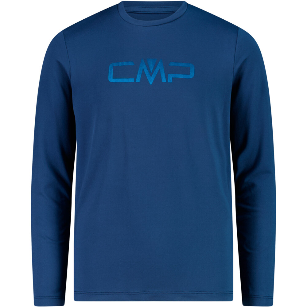 Cmp camiseta montaña manga larga niño KID T-SHIRT AZUL vista frontal