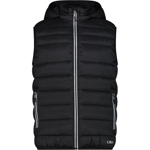 CMP MAN VEST SNAPS HOOD negro