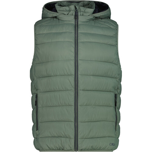 CMP MAN VEST SNAPS HOOD verde