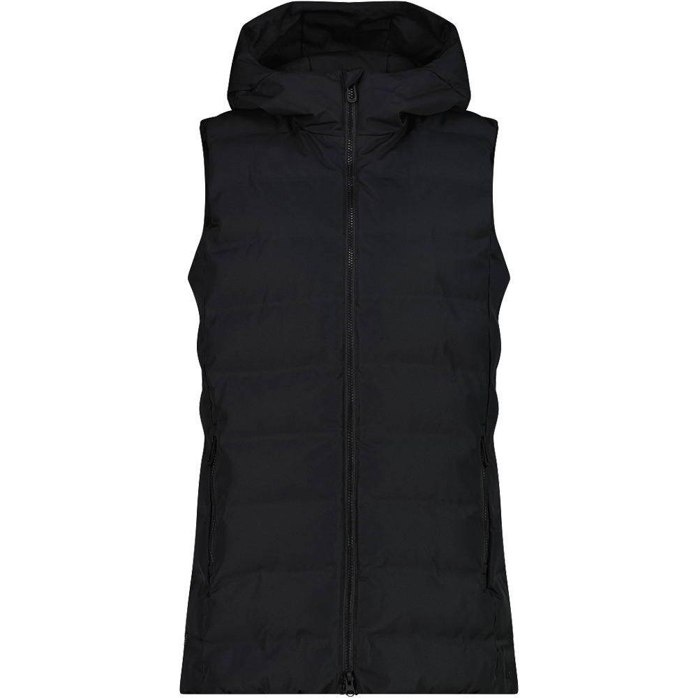 Cmp chaleco outdoor mujer WOMAN VEST FIX HOOD NEGRO vista frontal
