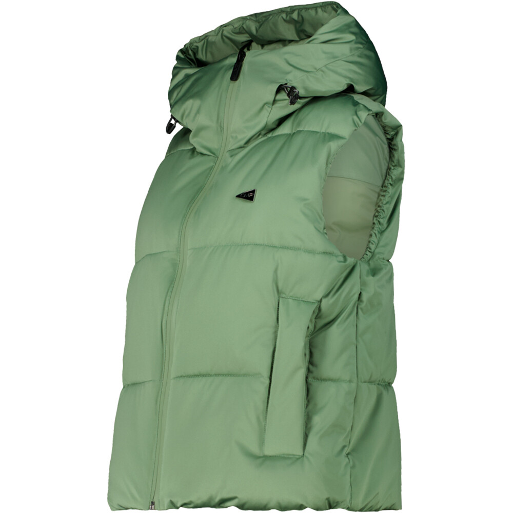 Cmp chaleco outdoor mujer WOMAN VEST FIX HOOD VERDE vista detalle