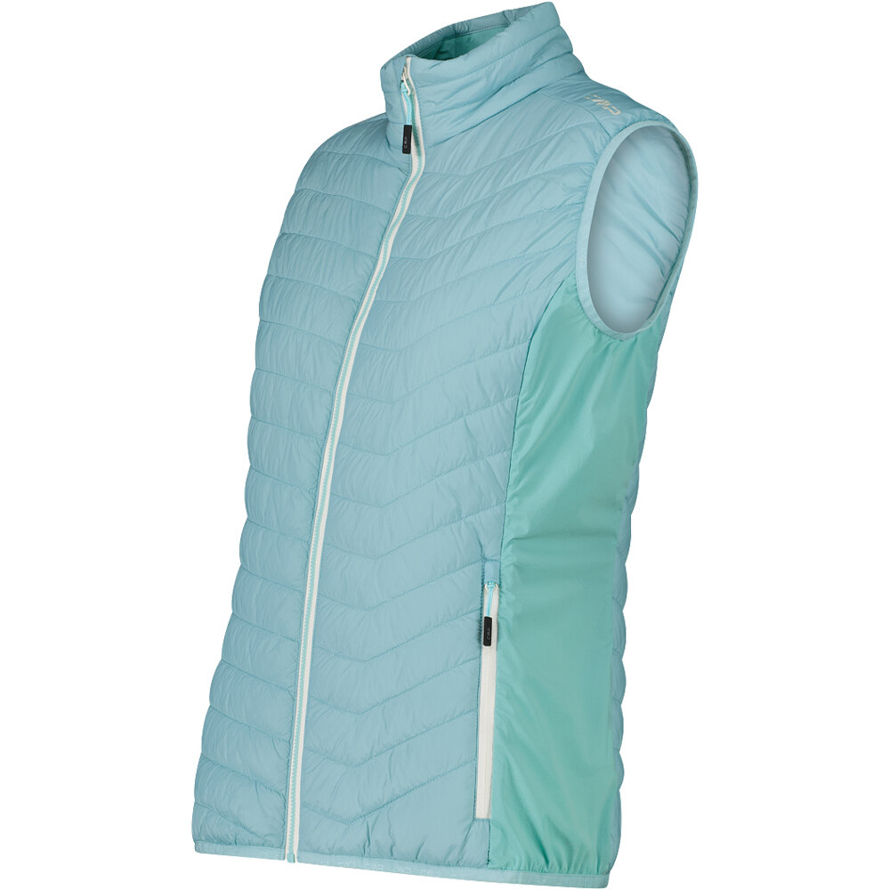 Cmp chaleco outdoor mujer WOMAN VEST HYBRID VERDE vista detalle