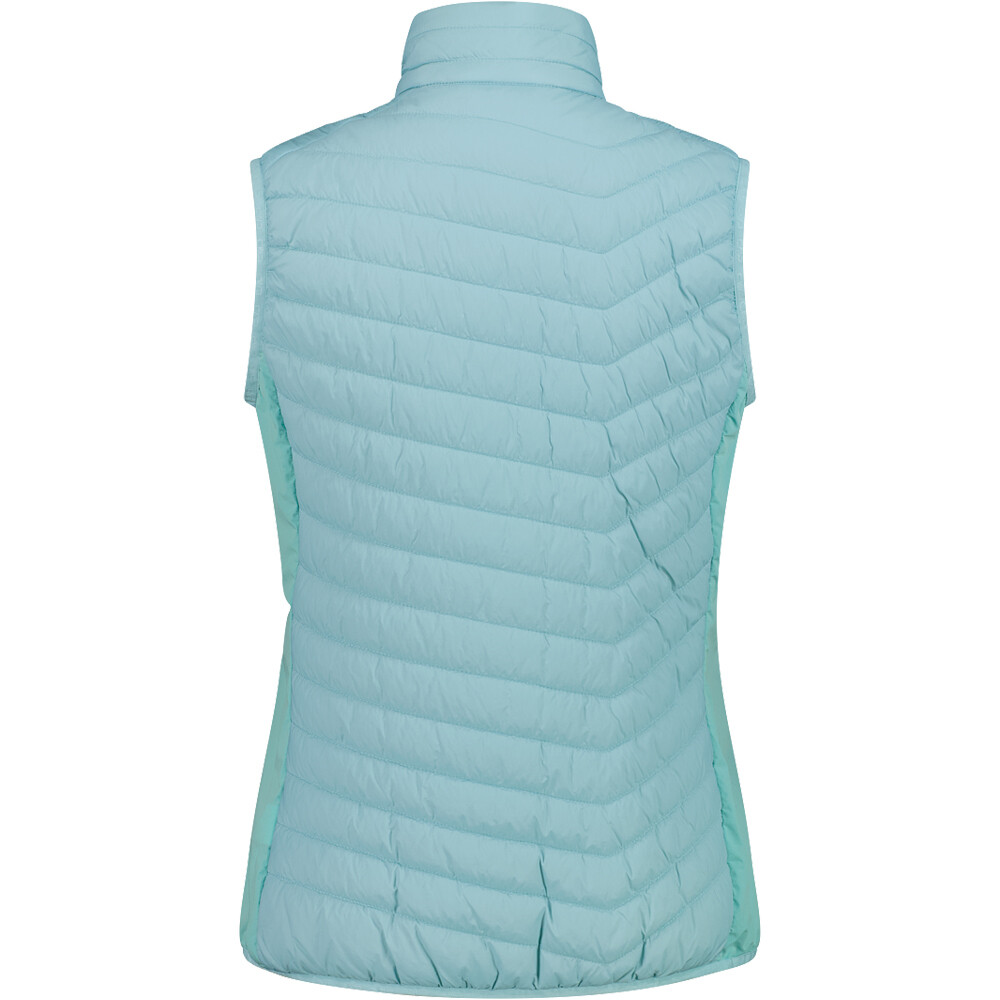 Cmp chaleco outdoor mujer WOMAN VEST HYBRID VERDE vista trasera