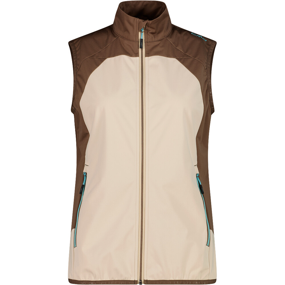 Cmp chaleco outdoor mujer WOMAN VEST MARRON vista frontal