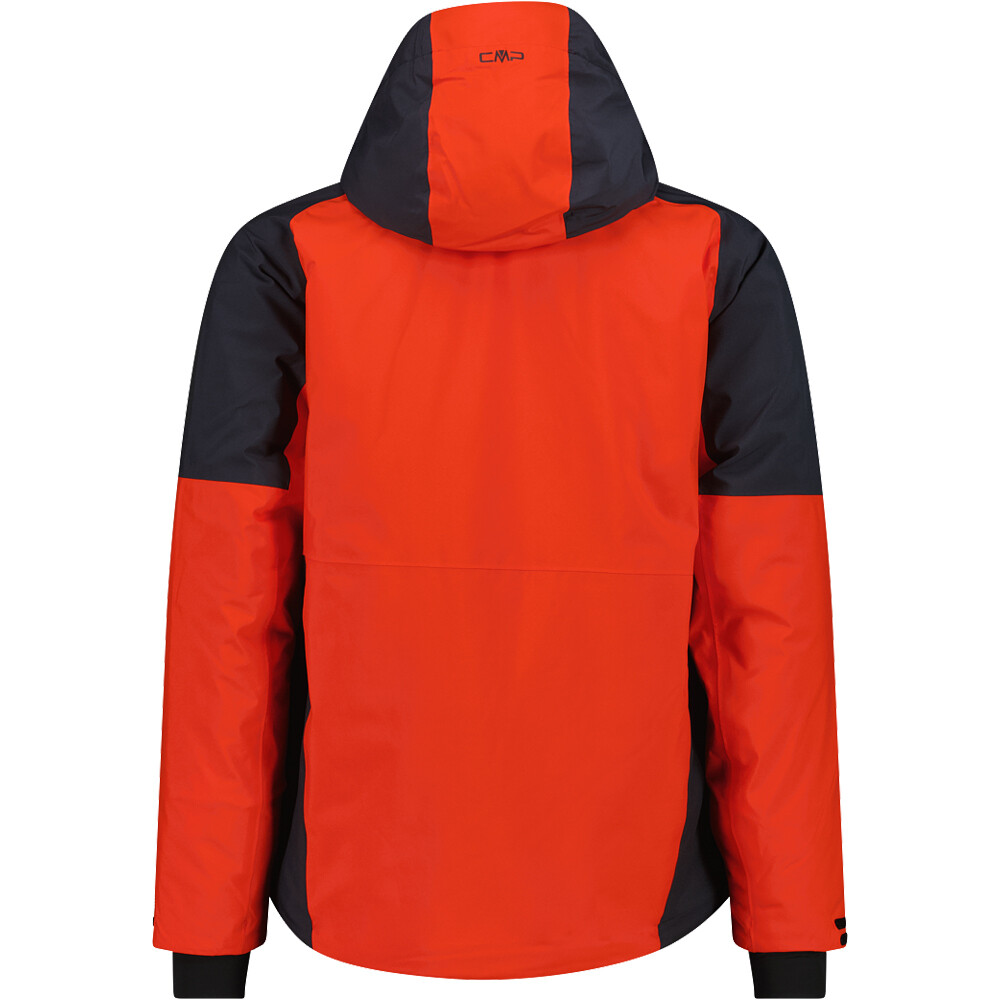 Cmp chaqueta esquí hombre MAN JACKET FIX HOOD NARANJA vista trasera