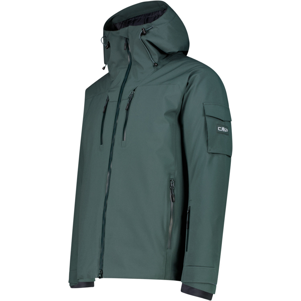 Cmp chaqueta esquí hombre MAN JACKET FIX HOOD VERDE vista detalle