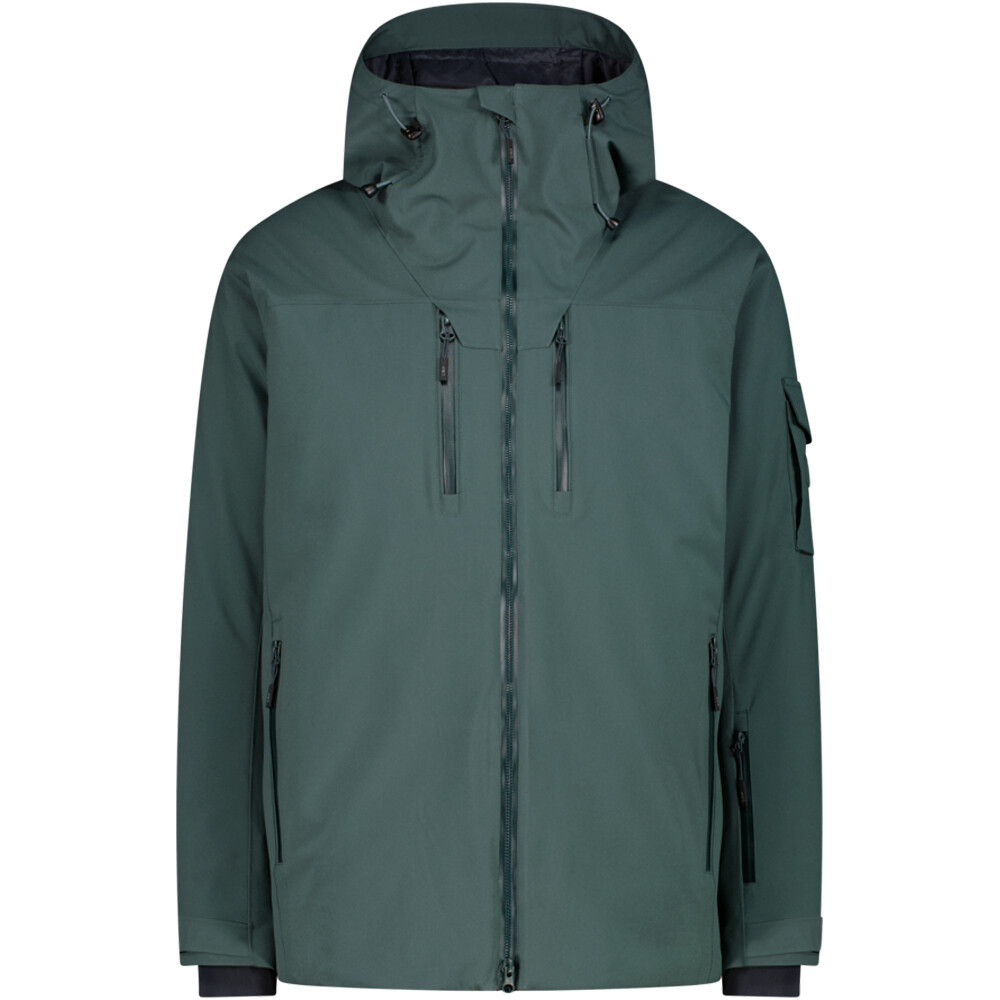 Cmp chaqueta esquí hombre MAN JACKET FIX HOOD VERDE vista frontal