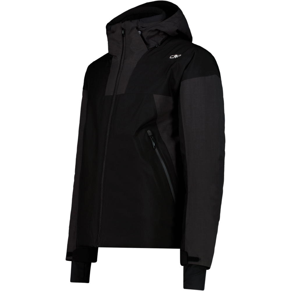 Cmp chaqueta esquí hombre MAN JACKET ZIP HOOD NEGRO vista detalle