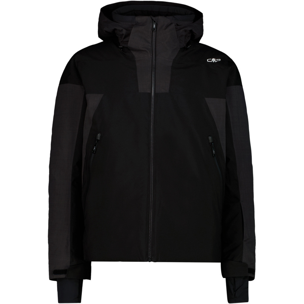 Cmp chaqueta esquí hombre MAN JACKET ZIP HOOD NEGRO vista frontal