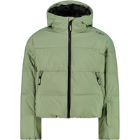 Cmp chaqueta esquí infantil KID G JACKET FIX HOOD GREEN TEA VERDE vista frontal