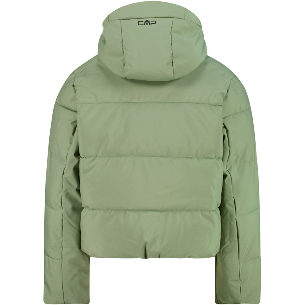 Cmp chaqueta esquí infantil KID G JACKET FIX HOOD GREEN TEA VERDE vista trasera