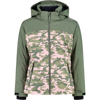 Cmp chaqueta esquí infantil KID G JACKET SNAPS HOOD SOFT PINK-SALVIA ROSA vista frontal