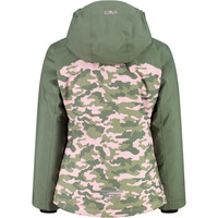 Cmp chaqueta esquí infantil KID G JACKET SNAPS HOOD SOFT PINK-SALVIA ROSA vista trasera