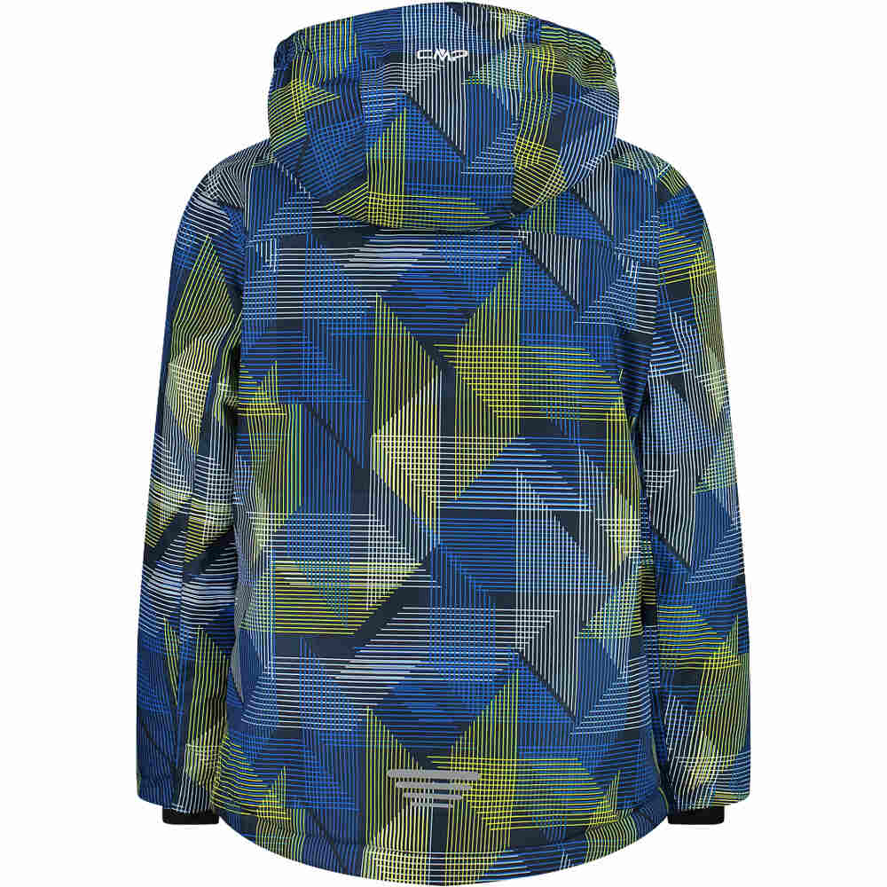 Cmp chaqueta esquí infantil KID JACKET SNAPS HOOD AZUL vista trasera