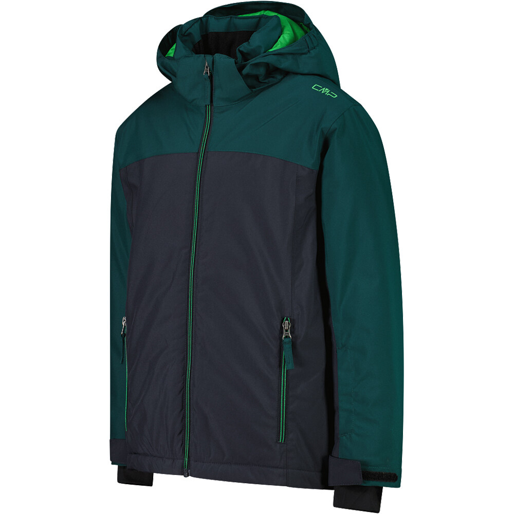 Cmp chaqueta esquí infantil KID JACKET SNAPS HOOD GRIS vista detalle