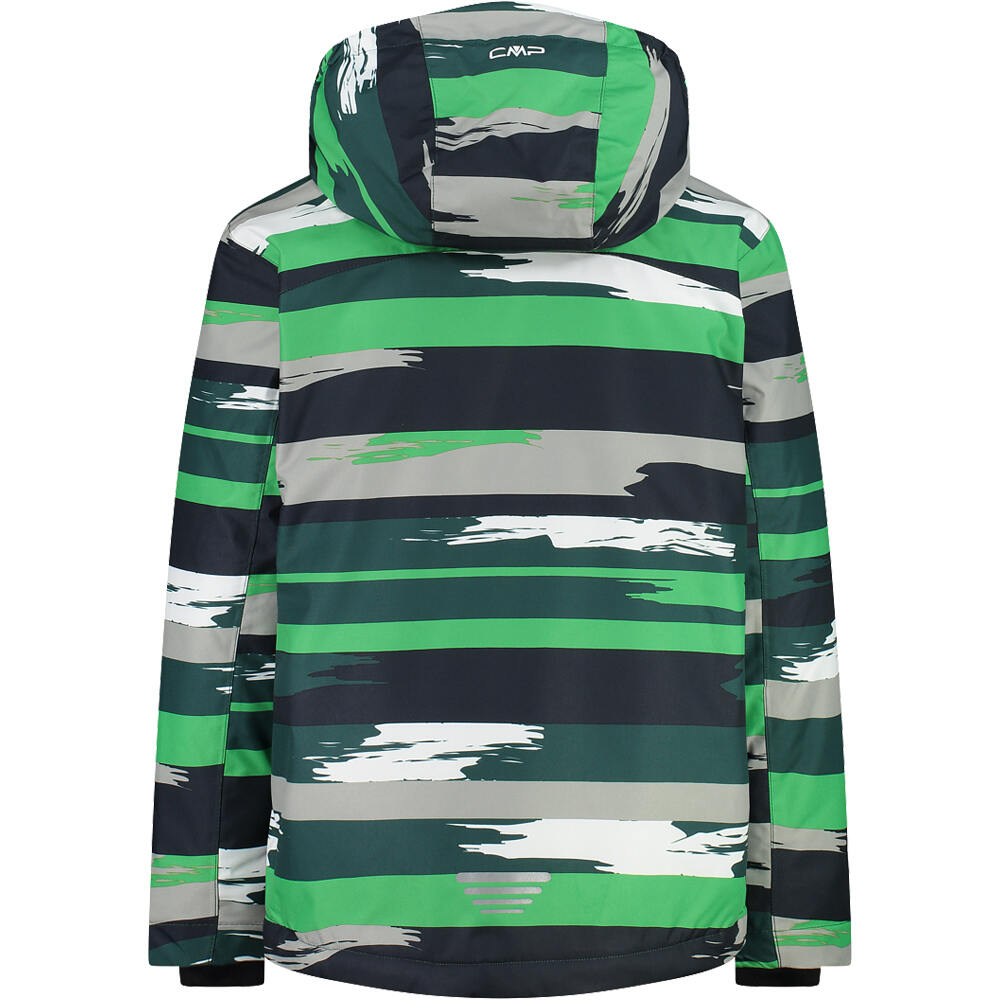 Cmp chaqueta esquí infantil KID JACKET SNAPS HOOD VEGR  vista trasera