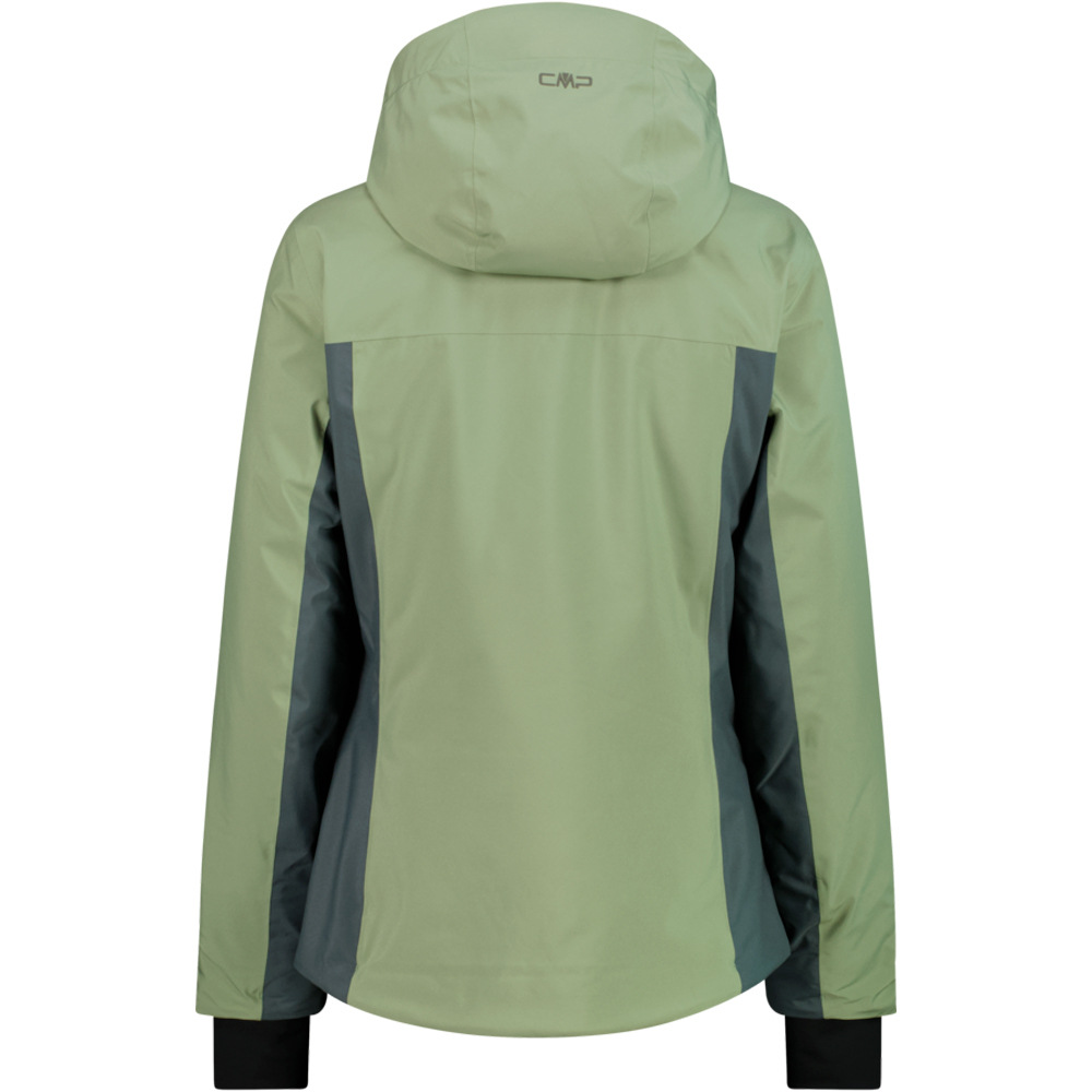 Cmp chaqueta esquí mujer WOMAN JACKET FIX HOOD GREEN TEA VERDE vista trasera