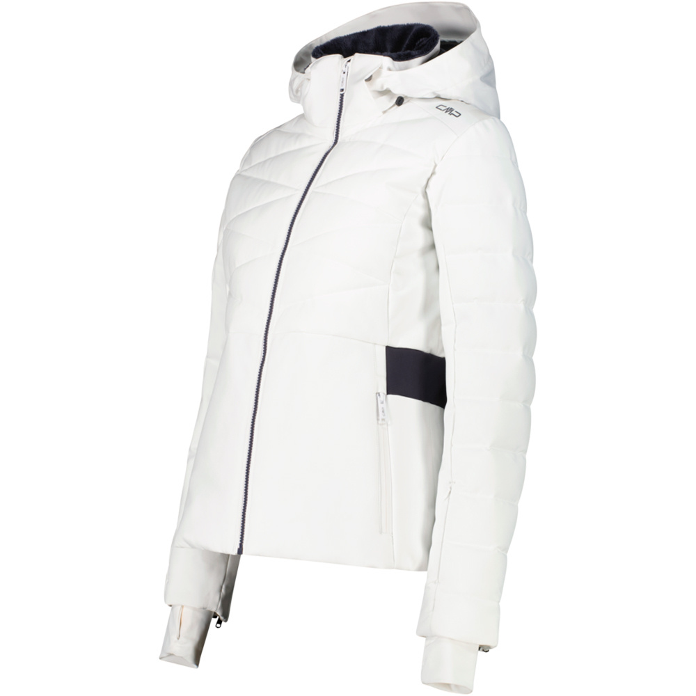 Cmp chaqueta esquí mujer WOMAN JACKET ZIP HOOD BLANCO vista detalle