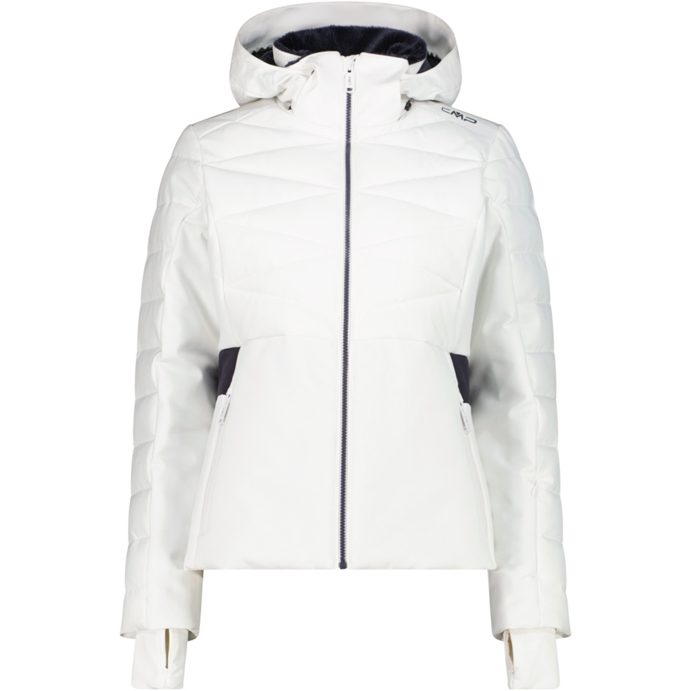 Cmp chaqueta esquí mujer WOMAN JACKET ZIP HOOD BLANCO vista frontal